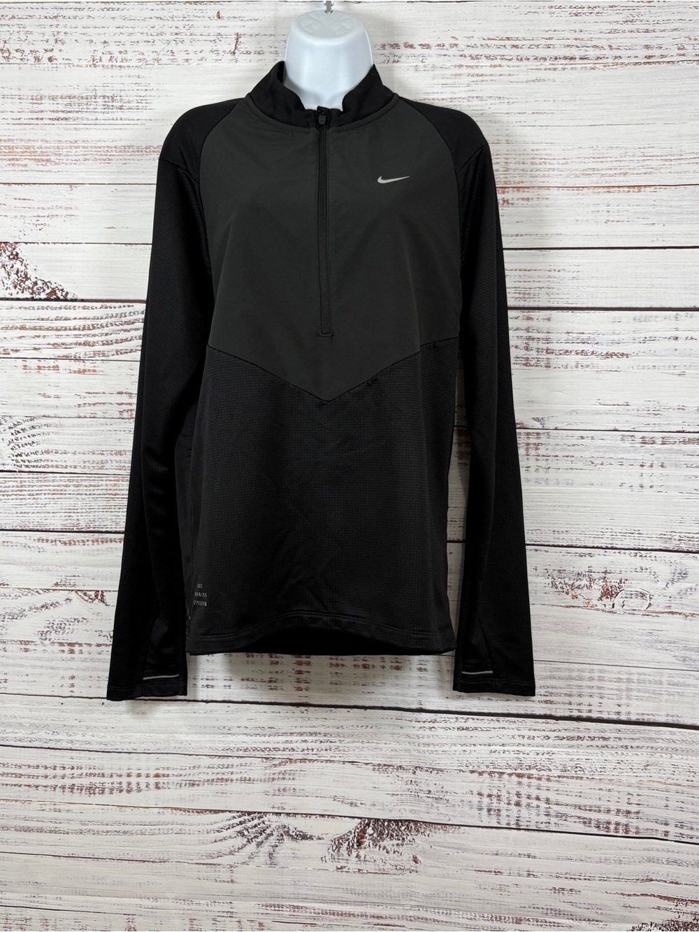 Nike Dri Fit Black 1/2 Zip Running Division Jacket
